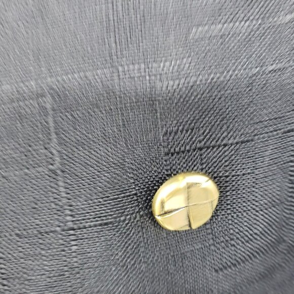 Tuckernuck Diana Black Textured Tweed Double Breasted Blazer Gold Buttons - Picture 5 of 11